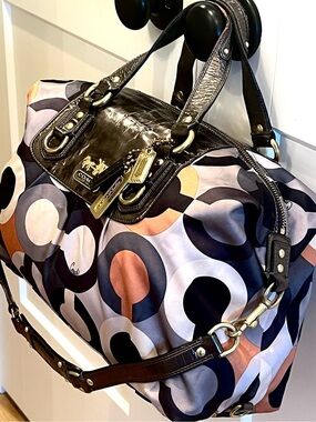 COACH Opt Art  Signature Satchel Handbag